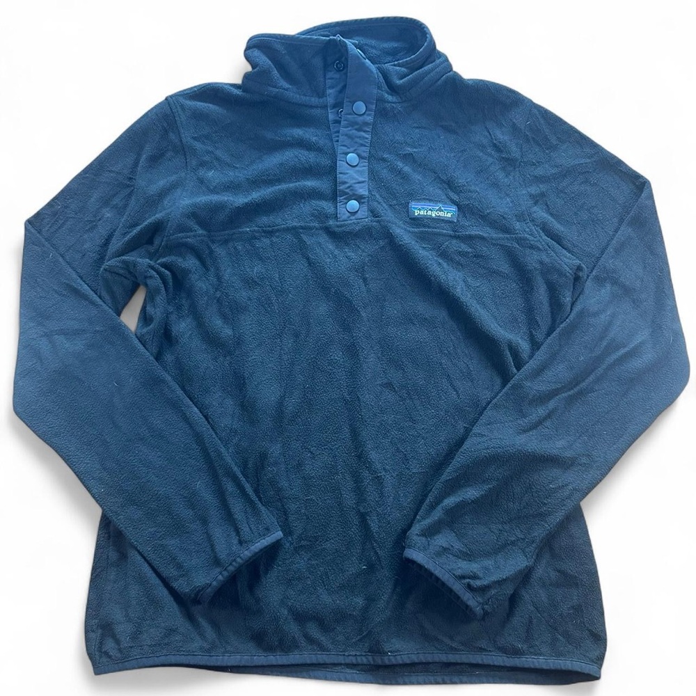 Patagonia Men’s Lightweight Black Marsupial T-Snap Fleece Pullover Size Small